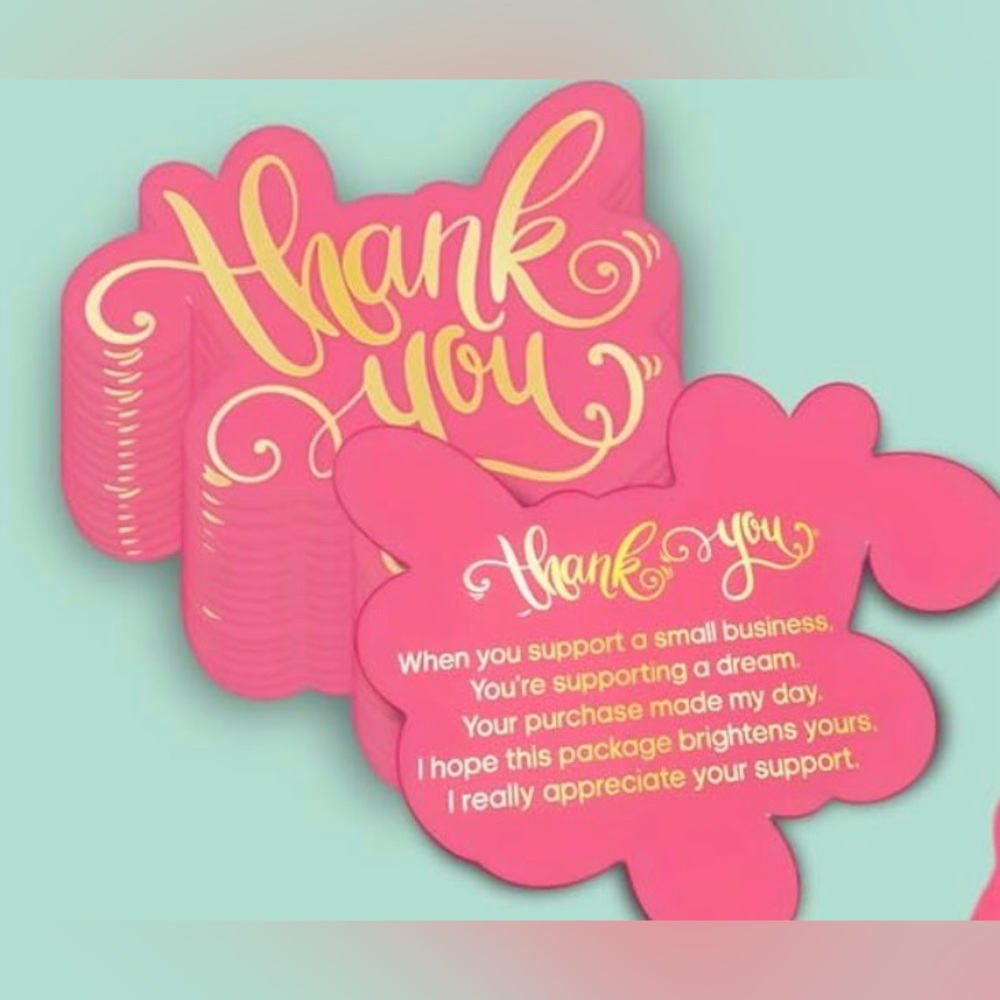 Thank You Double Sided Cards for Shipping Qty25 NWOT - Picture 3 of 6
